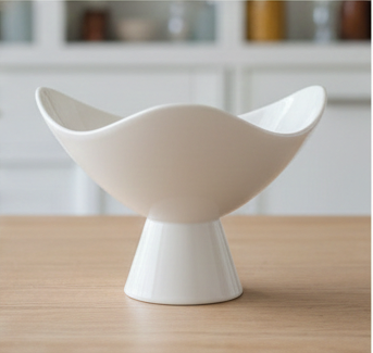 Hand-Painted "Sambousa" Pedestal Bowl - Image 3